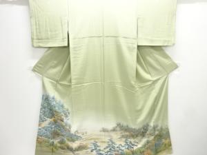 寺院風景模様三ツ紋色留袖